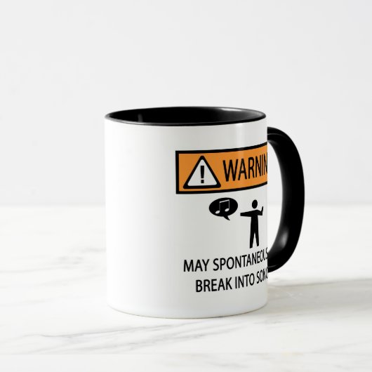 自発警告歌手 マグカップ (正面右)