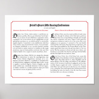 自白した後の司祭の祈りの言葉 ポスター