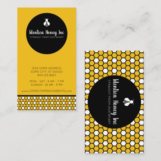 自社のカラーハニカムヘキサ会社を選ぶ 名刺 (正面/裏面)