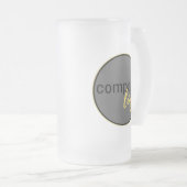 自社のシンプルビジネスロゴ会社ブランドの作成 フロストグラスビールジョッキ (正面右)