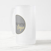 自社のシンプルビジネスロゴ会社ブランドの作成 フロストグラスビールジョッキ (正面左)