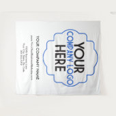 自社のビジネスロゴを使カスタム用する会社のトレードショー タペストリー (正面(横))