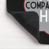 自社のビジネスロゴを使用する会社のカスタムイベント青 マウスパッド (コーナー)