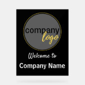 自社のビジネスロゴ会社ブランドの歓迎を追加 アクリルサイン (正面)