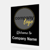 自社のビジネスロゴ会社ブランドの歓迎を追加 アクリルサイン (傾斜)