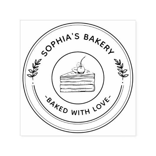 自社のラウンドビジネスカスタムロゴをセルフインクにする セルフインキングスタンプ (デザイン)