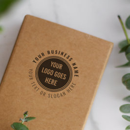 自社のラウンドビジネスロゴとカスタム文字 セルフインキングスタンプ