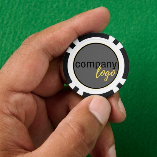 自社のロゴブランドサークル事業会社の作成 ポーカーチップ (手)