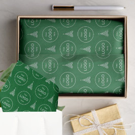 自社のロゴ会社グリーンクリスマスティッシュペーパー 薄葉紙