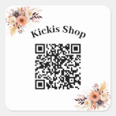 自社のQRコードシールを作成する スクエアシール (正面)