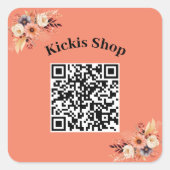 自社のQRコードシールを作成する スクエアシール (正面)