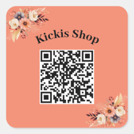 自社のQRコードシールを作成する スクエアシール