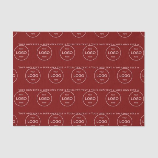 自社ロゴはこちら会社の赤いティッシュペーパー 薄葉紙 (正面)