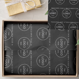 自社ロゴはこちら会社ブラックティッシュペーパー 薄葉紙