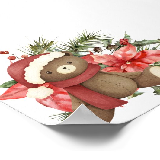 自空白の分の冬のクリスマスオーナメントを作成 ポスター (角)