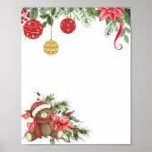 自空白の分の冬のクリスマスオーナメントを作成 ポスター (正面)