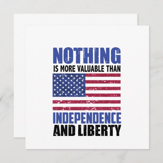 自立と自由ほど価値のあるものはない 招待状 (正面/裏面)