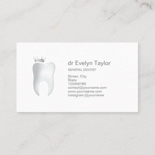 自筆歯科医師歯科診療歯ホワイトニングB 名刺 (裏面)