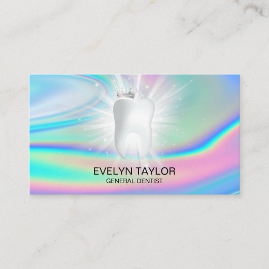 自筆歯科医師歯科診療歯ホワイトニングB 名刺 (正面)