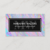 自筆証書の虹色の背景 名刺 (正面)