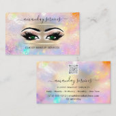 自筆証書オンラインショップバラメイクアップアーティストQRコード 名刺 (正面/裏面)