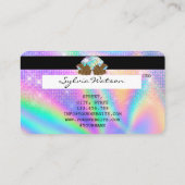 自筆証書クレジットカード爪、 ネイル技術管理 名刺 (裏面)