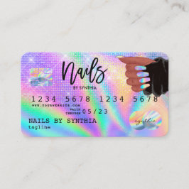 自筆証書クレジットカード爪、 ネイル技術 名刺