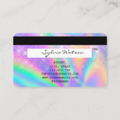 自筆証書クレジットカード爪、 ネイル技術 名刺 (裏面)