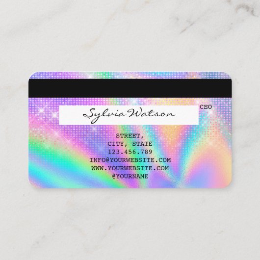 自筆証書クレジットカード爪、 ネイル技術 名刺 (裏面)