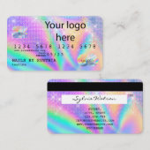 自筆証書クレジットカード爪、 ネイル技術ADD LOGO 名刺 (正面/裏面)