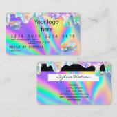自筆証書クレジットカード爪、 ネイル技術ADD LOGO 名刺 (正面/裏面)