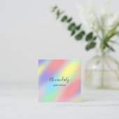 自筆証書グラデーションメイクアップARTISTイベントプランナー スクエア名刺 (スタンド正面)