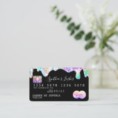 自筆証書グリッターディスコモダンクレジットカード名 名刺 (スタンド正面)