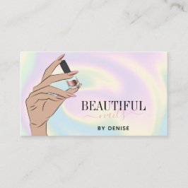 自筆証書ネイルサロン女性手爪、 ネイル技術者b 名刺