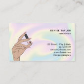 自筆証書ネイルサロン女性手爪、 ネイル技術者b 名刺 (裏面)