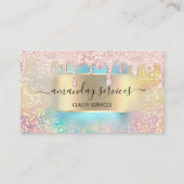 自筆証書メイクアップ遺跡群爪、 ネイルスタジオ金ゴールドピンク 名刺 (正面)