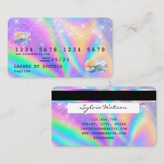 自筆証書モダンカードスタイル 名刺 (正面/裏面)