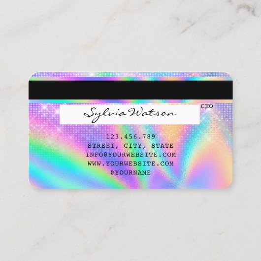 自筆証書モダンカードスタイル 名刺 (裏面)