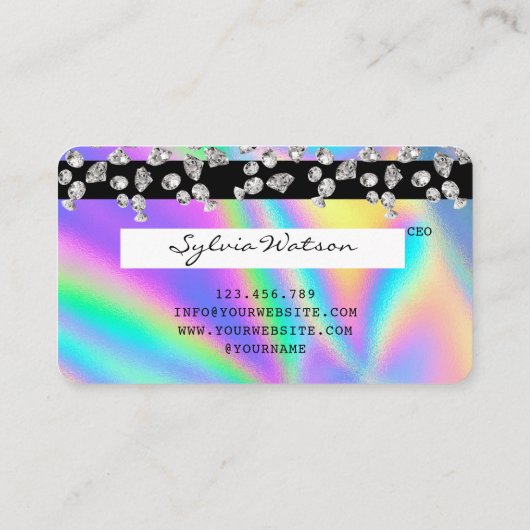 自筆証書モダンクレジットカードスタイル 名刺 (裏面)