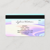 自筆証書ユニコーンクレジットカード爪、 ネイル技術 名刺 (裏面)