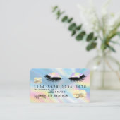 自筆証書ユニコーンドリップスクレジットカードの目の点滅 名刺 (スタンド正面)