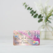 自筆証書ユニコーンドリップスモダンクレジットカードスタイル 名刺 (スタンド正面)