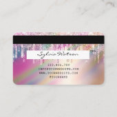 自筆証書ユニコーンドリップスモダンクレジットカードスタイル 名刺 (裏面)