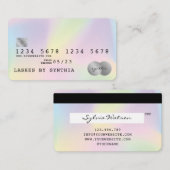 自筆証書ユニコーンモダンクレジットカードスタイル 名刺 (正面/裏面)