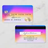 自筆証書ユニコーンモダンクレジットカードスタイル 名刺 (正面/裏面)