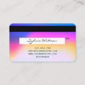 自筆証書ユニコーンモダンクレジットカードスタイル 名刺 (裏面)