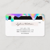 自筆証書ユニコーンモダンクレジットカードラッシュ 名刺 (裏面)