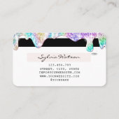 自筆証書ユニコーンモダンクレジットカードラッシュ 名刺 (裏面)