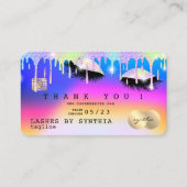 自筆証書ユニコーンモダン信用サンキューカード 名刺 (正面)