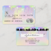 自筆証書ユニコーン滴下クレジットカード証跡 名刺 (正面/裏面)